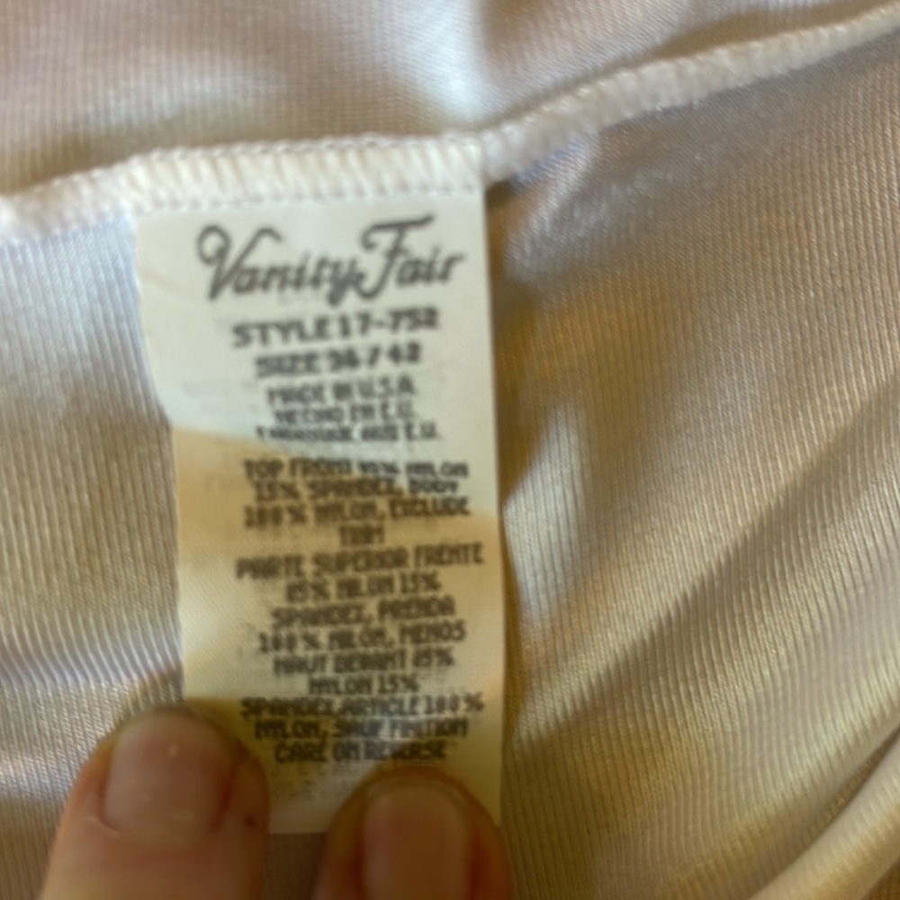 VANITY FAIR CAMI Sz36 LACE VINTAGE - Picture 8 of 9